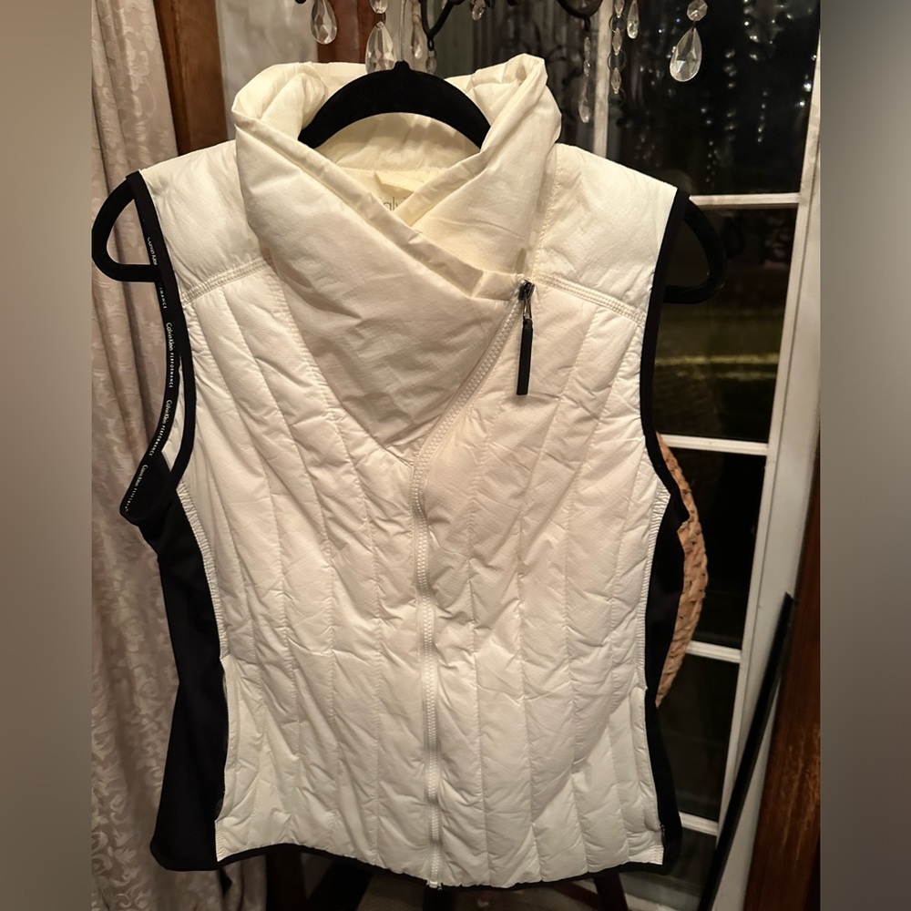 Women’s Calvin Klein Performance Drama Collar Scuba Side Vest XL. Zip w/pockets
